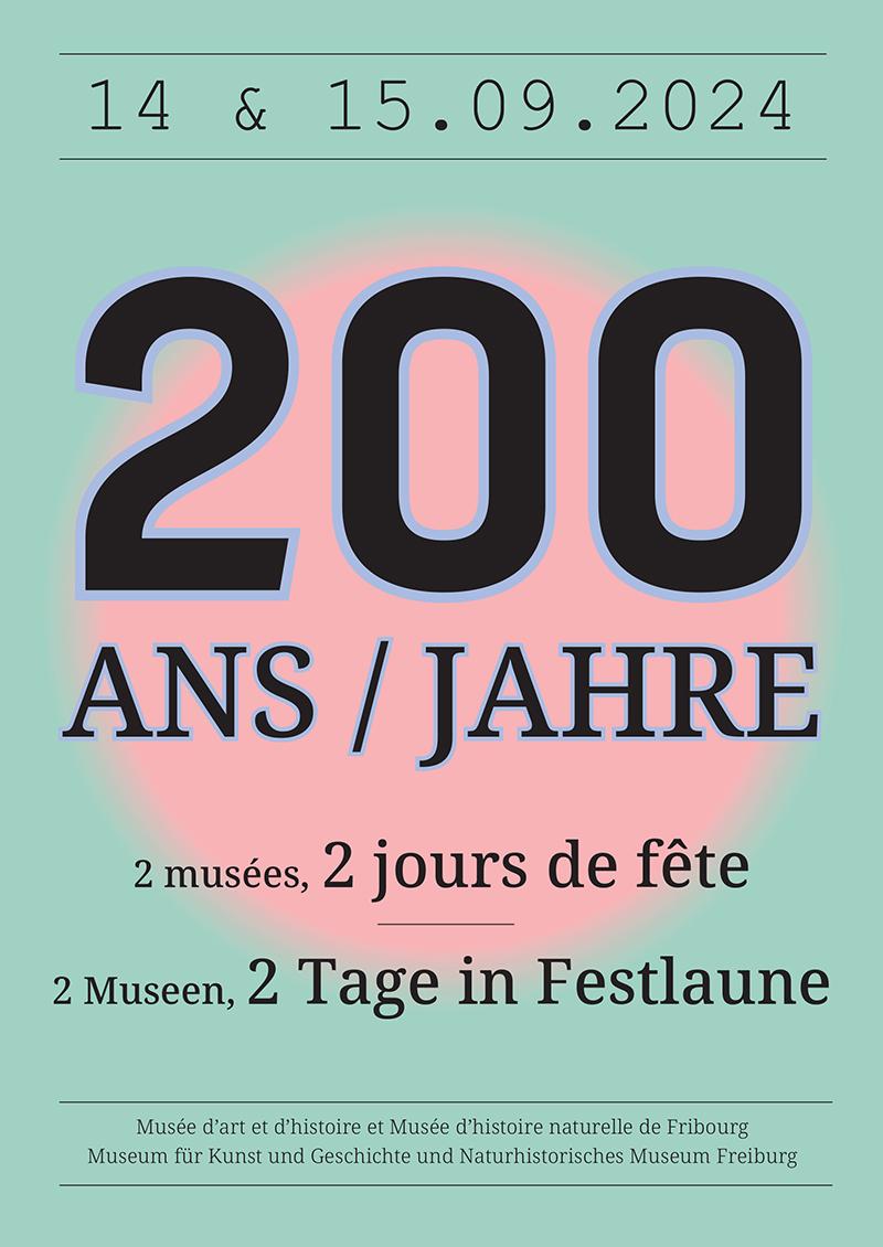 200 ans d’histoire, 2 musées, 2 jours de fête (page de titre du programme)