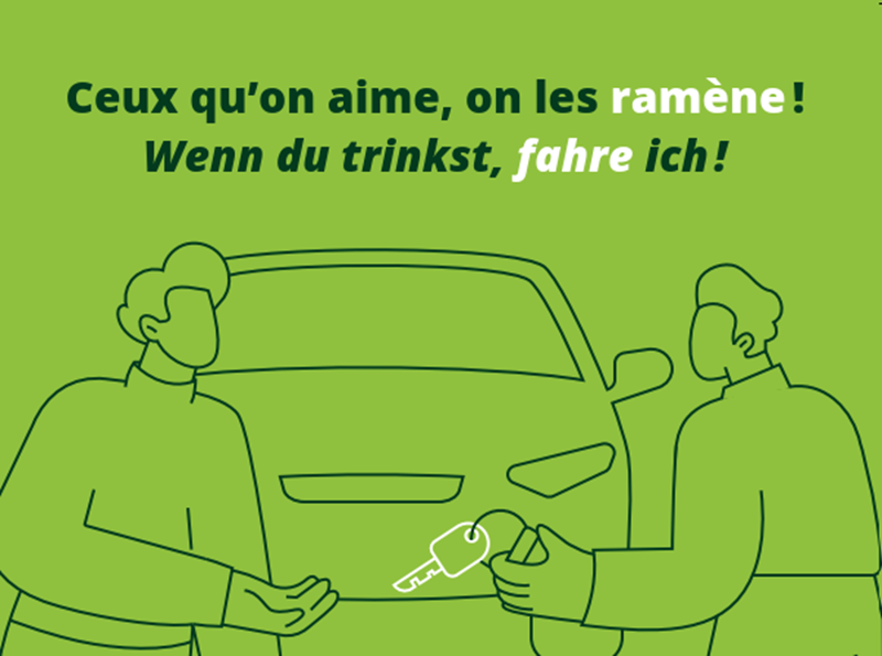 Verkehrspräventionskampagne: "Wenn du trinkst, fahre ich"